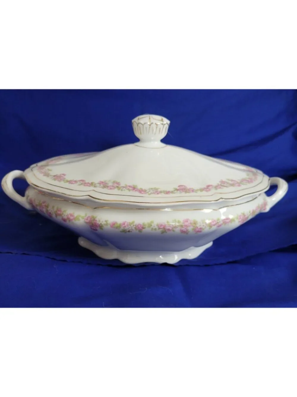 Soup Tureen Vienna Austria Roses Victorian cottage ornate elegant vtg heirloom